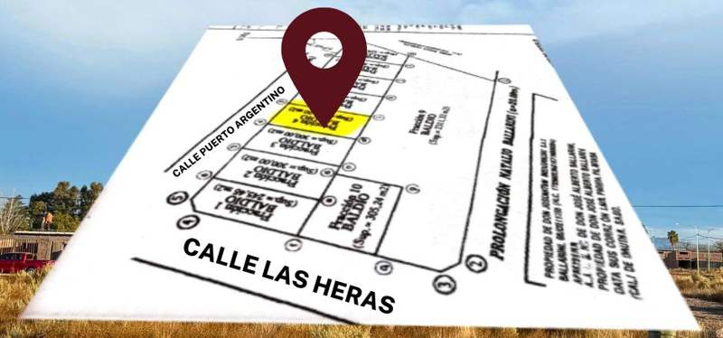 Plano del lote en Alto Las Heras